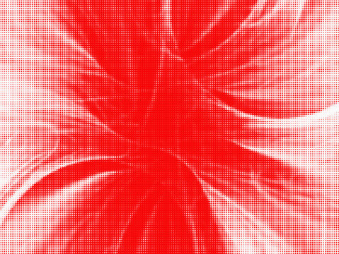 Abstract red and white halftone dot pattern background