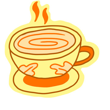 Hand drawn coffee beverage illustration