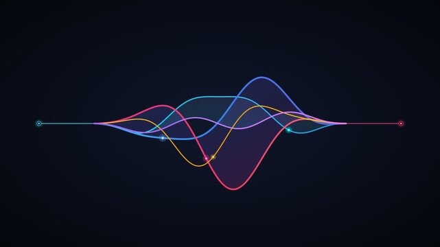 Glowing Multicolored Wave Patterns