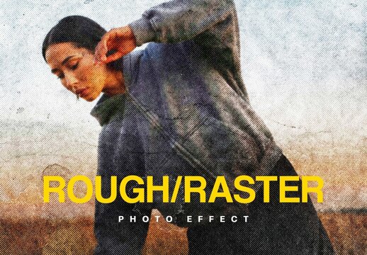 Rough Raster Effect For Poster And Social Media Design