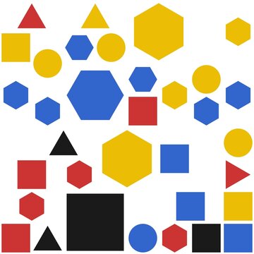 pattern mosaic square colorful geometric shapes background vector illustration