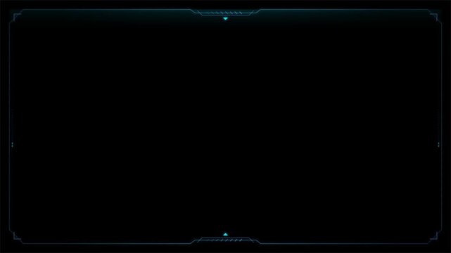 Facecam glowing neon blue webcam border Streamer Border Overlay 4K video