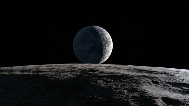 Concept illustration of planetary motion in space, Space Science Popularization Illustrations