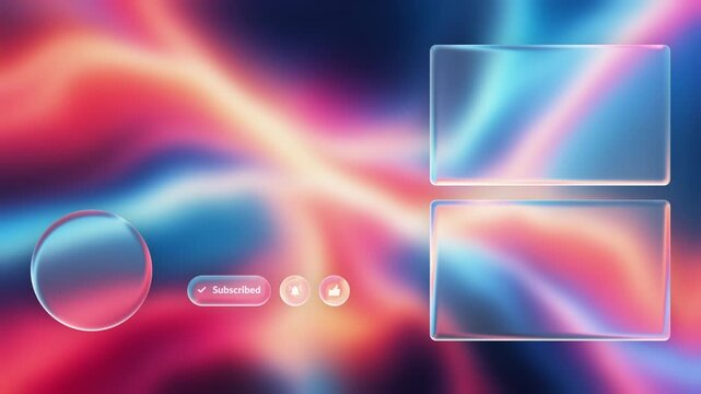 Flowing Neon Gradient Video End Screen Animation