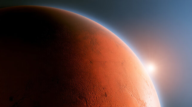 Concept illustration of planetary motion in space, Space Science Popularization Illustrations
