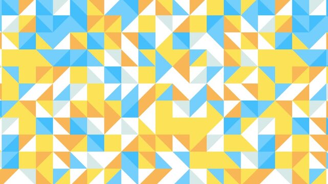 さわやかなモザイクタイルが流れる背景アニメーション／Fresh Mosaic Tile Flowing Background Animation