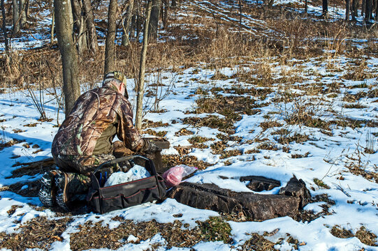 Trapper focused on proper concealment