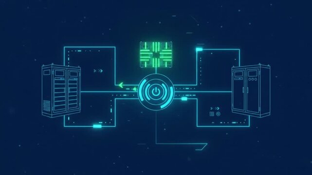 Centralized Computing Network Demonstrating Data Centers In a Modern Digital Environment