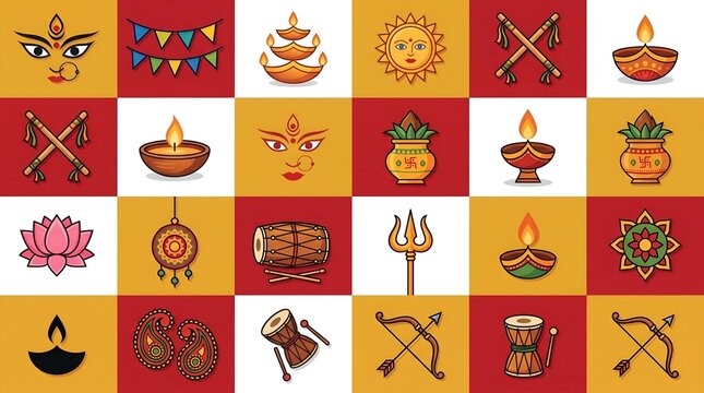 happy navratri set