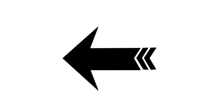 Horizontal left chevron arrow pointing backwards for app navigation.
