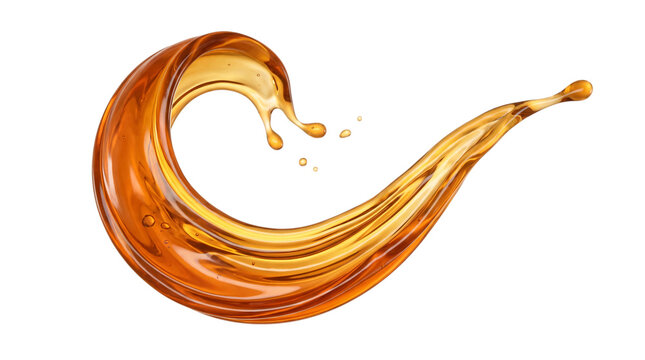 Golden liquid splash with starburst effect on white png on transparent background
