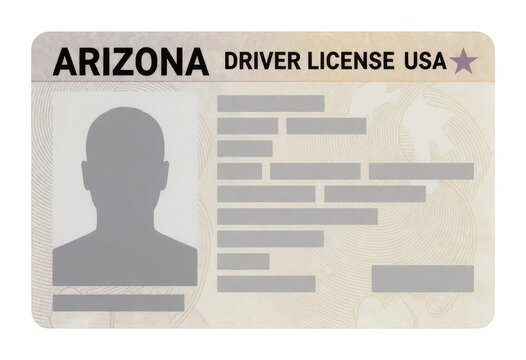 Arizona Driver License Template Transparent Background