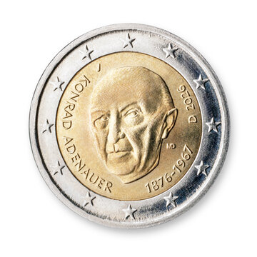 Euro M&uuml;nze Deutschland  Konrad Adenauer