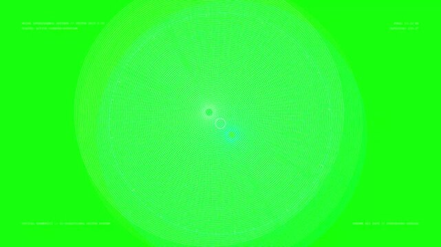 Moir&eacute; Interference Pattern Rotating On Green Screen Background