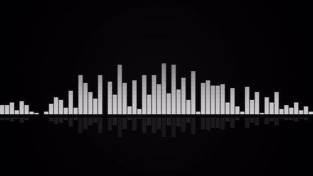  voice record audio waveform spectrum animation, for  audio sound frequency waveform visualizer video footage with alpha chanel in 4k video