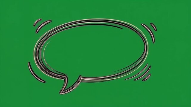 Speech bubble chat comment communication vector screen dialog green display panel surface electronic device calm technology digital monitor blank