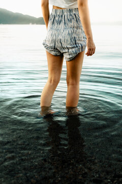 Calm seaside and beach scenes by the ocean