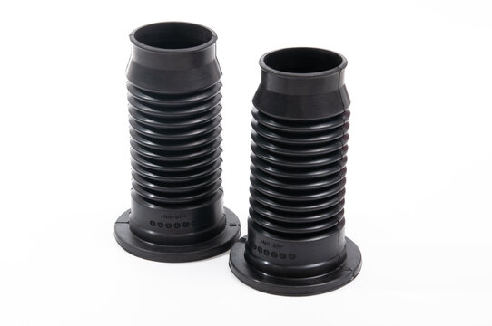 Dust boots for shock absorber isolated on white background.