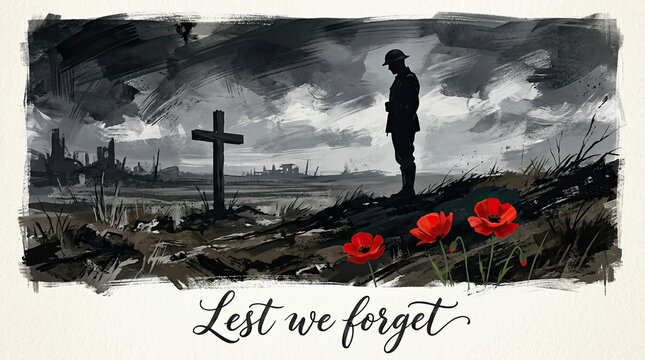 A poignant and solemn tribute to the fallen heroes a moment of reflection honoring their sacrifice and enduring legacy lest we forget their bravery