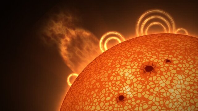 Sun Surface Solar Flares Corona Seamless Loop