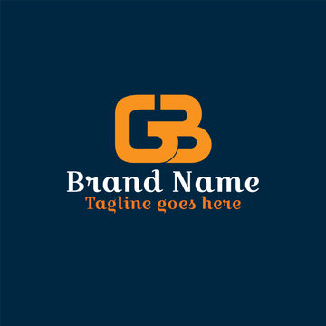 GB letter Logo. CMYK color mode. Editable color. free font used, Easy to download.	