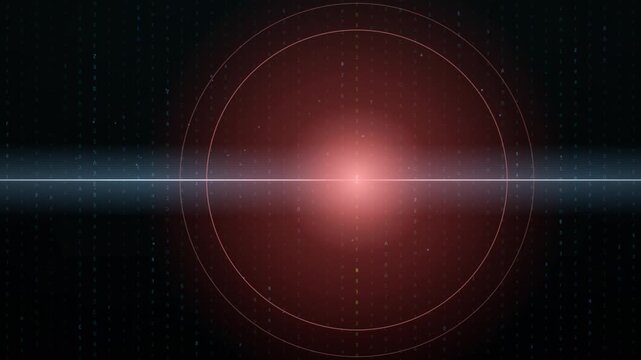 A horizontal security scanning plane sweeps through a network of data columns and isolates an anomalous threat stream inside a containment capsule.