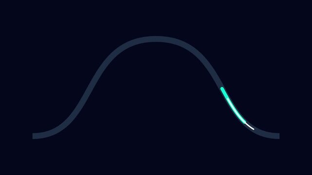 Minimalist animated loading bar with glowing progress indicator on dark animation 4k background motion