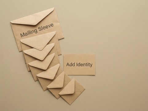 Collection of Envelopes with Mailing Sleeve and Identity Card Concept