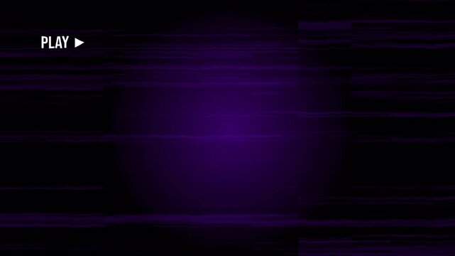 Old damaged vhs tape playing with purple glitch effect. 4k