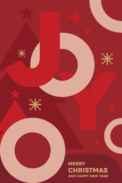 Merry Christmas and Happy New Year Abstract Vector Background