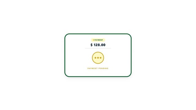 Online payment concept with money amount and secure transaction interface on white background