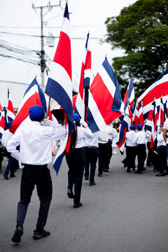 Independence Day celebration in Costa Rica with parades and dances.