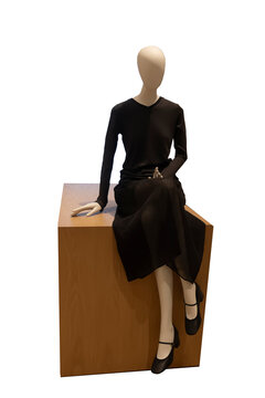 Sitting female mannequin