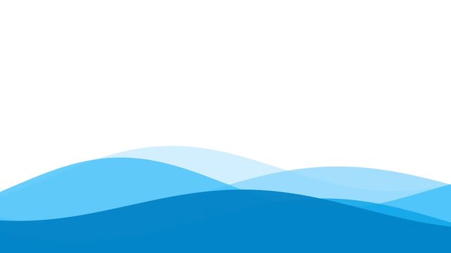 Fluid blue wave motion animation featuring soft layered curves for dynamic business backgrounds and digital media