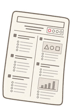 Korean College Entrance Exam Test Paper Illustration