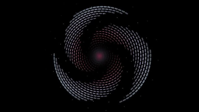 Abstract spiral galaxy design with colorful dotted pattern