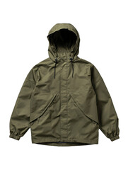 A lightweight outdoor utility jacket featuring a drawstring hood and large front pockets for a functional and modern aesthetic in casual apparel © no one