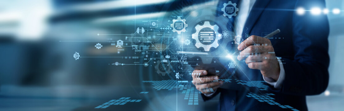 AI developer working on tablet engineering advanced NLP text models, optimizing natural language processing algorithms, training conversational software bots, and analyzing large text datasets.
