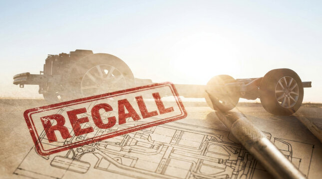 Vehicle chassis blueprint recall stamp engineering underscores urgent safety review on dusty auto schematic conveying technical oversight concern