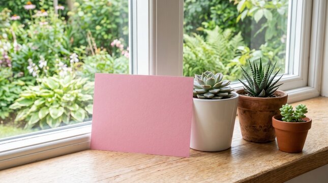Bright and serene indoor plant arrangement by a sunny window