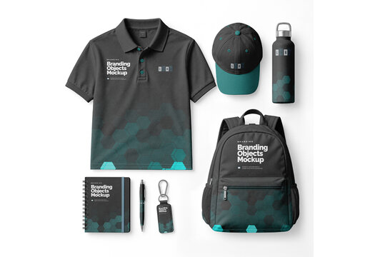 Corporate Swag Mockup Realistic Render for Portfolio and Brand Identity
