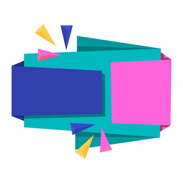 Colorful layered abstract banner design