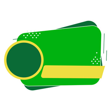 Green abstract rectangular label design