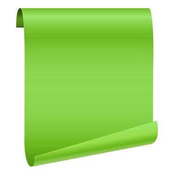 Green curled paper banner design