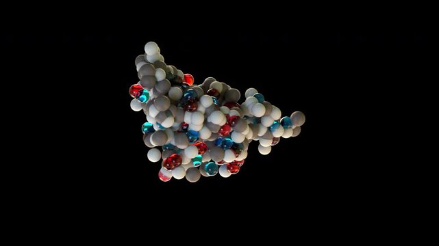 Vasopressin ADH Hormone Molecule 3D Animation Rotating Antidiuretic Hormone