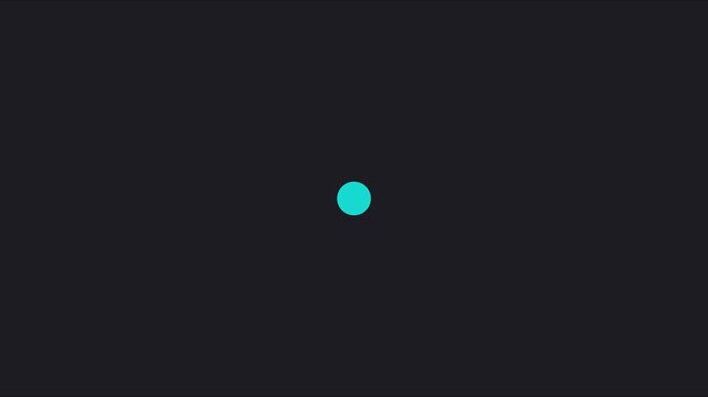 Minimalist teal loading circle animation on dark 4k background, for digital interface, progress indicator