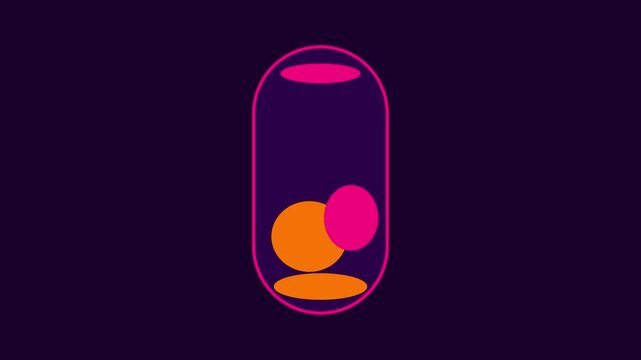 Abstract lava lamp animation with floating neon shapes and fluid motion 4k motion neon