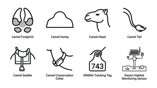 Camel Icons Set