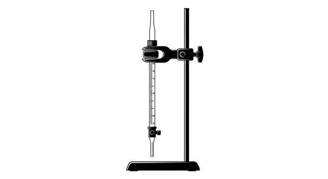 Burette on a laboratory stand