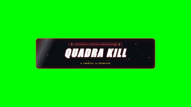 Esports Multi Kill Combat Banner Alert on Green Screen
